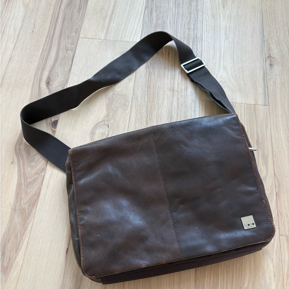 Brown Leather Messenger Bag/Briefcase